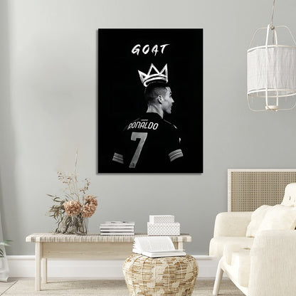 Cristiano Ronaldo Canvas Art Print : Football Legend's Motivational Artwork