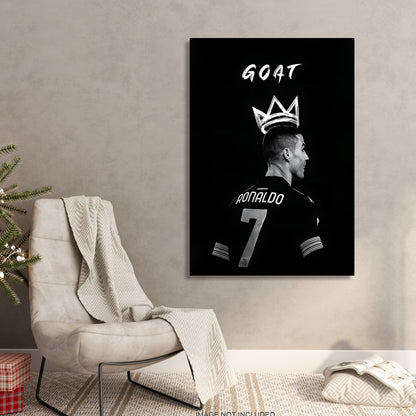 Cristiano Ronaldo Canvas Art Print : Football Legend's Motivational Artwork