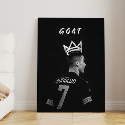 Cristiano Ronaldo Canvas Art Print : Football Legend's Motivational Artwork