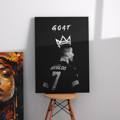 Cristiano Ronaldo Canvas Art Print : Football Legend's Motivational Artwork