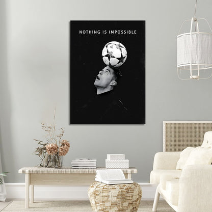 Cristiano Ronaldo Canvas Art Print : Football Legend's Motivational Artwork