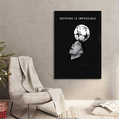 Cristiano Ronaldo Canvas Art Print : Football Legend's Motivational Artwork