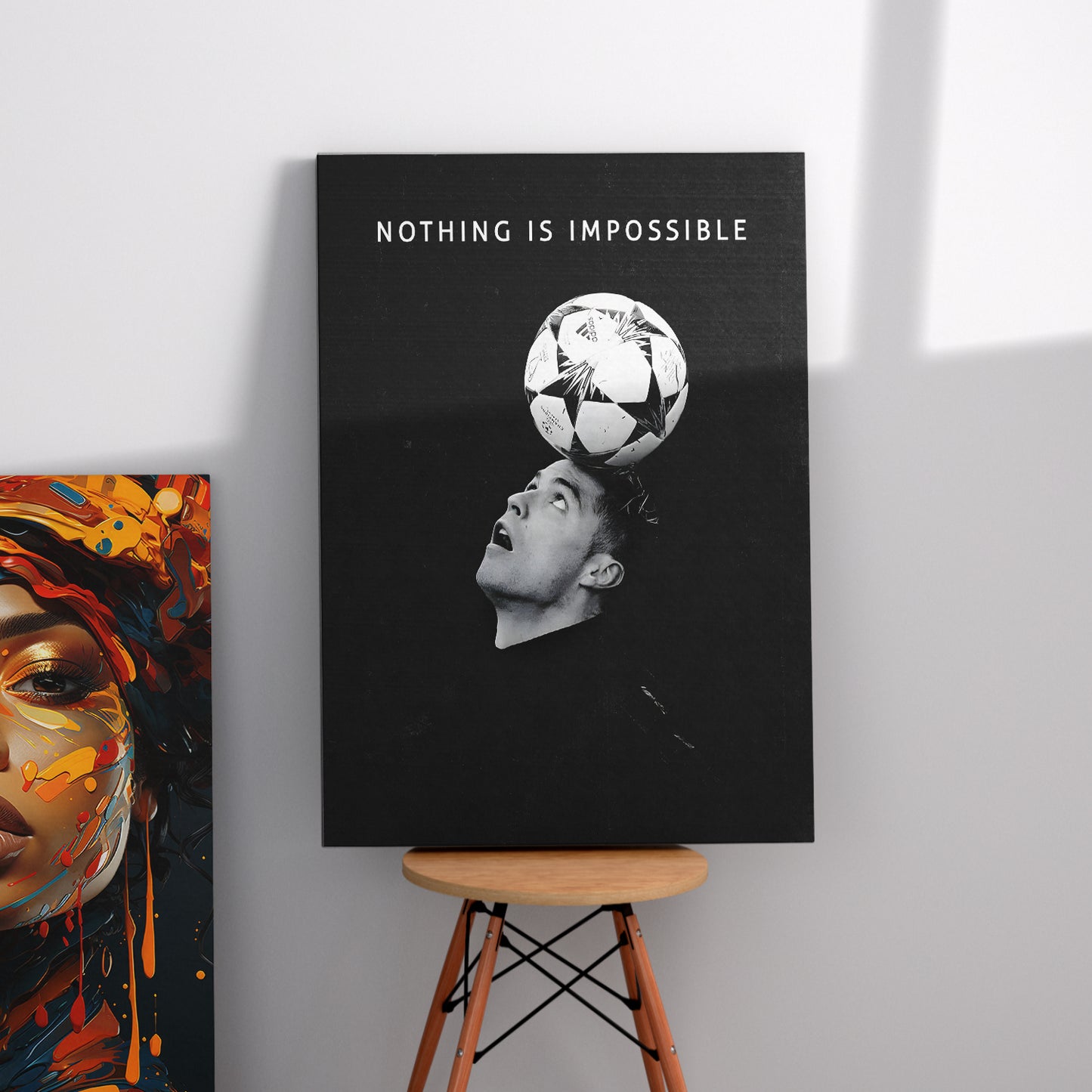 Cristiano Ronaldo Canvas Art Print : Football Legend's Motivational Artwork