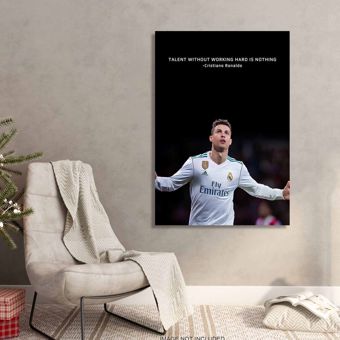 Cristiano Ronaldo Canvas Art Print : Football Legend's Motivational Artwork