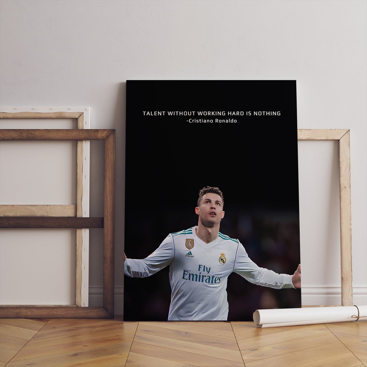 Cristiano Ronaldo Canvas Art Print : Football Legend's Motivational Artwork