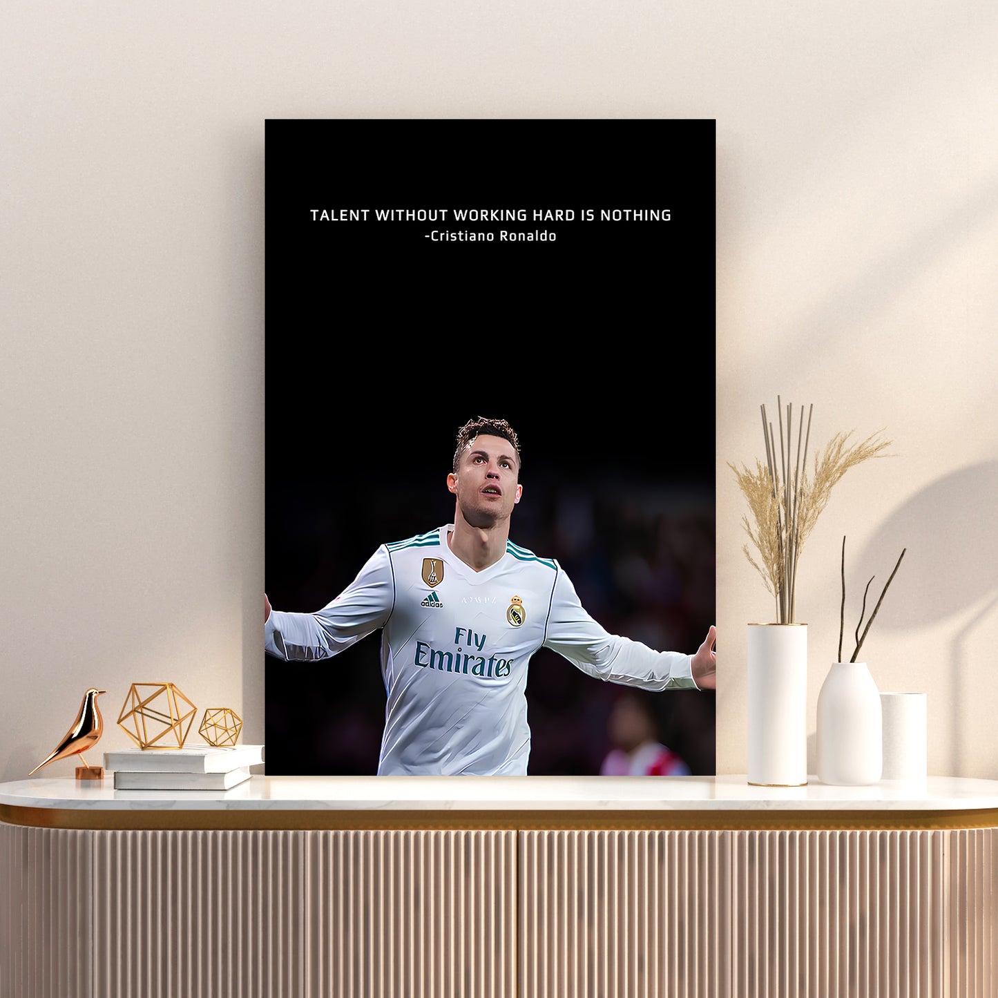 Cristiano Ronaldo Canvas Art Print : Football Legend's Motivational Artwork