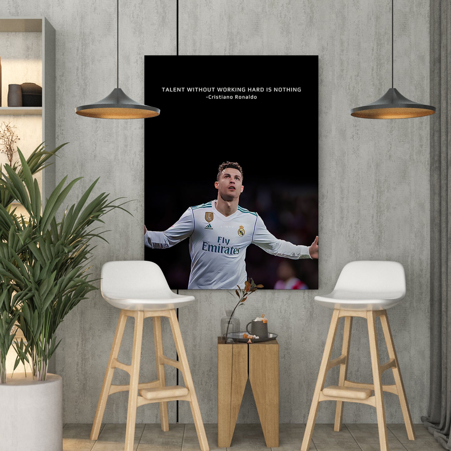 Cristiano Ronaldo Canvas Art Print : Football Legend's Motivational Artwork