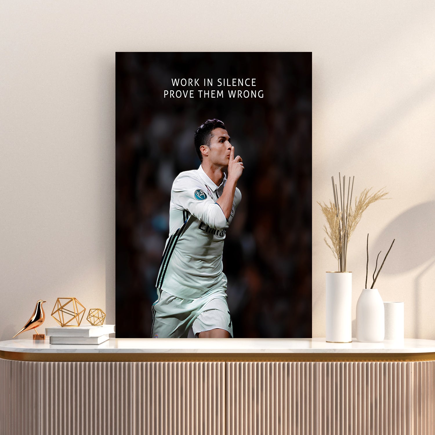 Cristiano Ronaldo Canvas Art Print : Football Legend's Motivational Ar