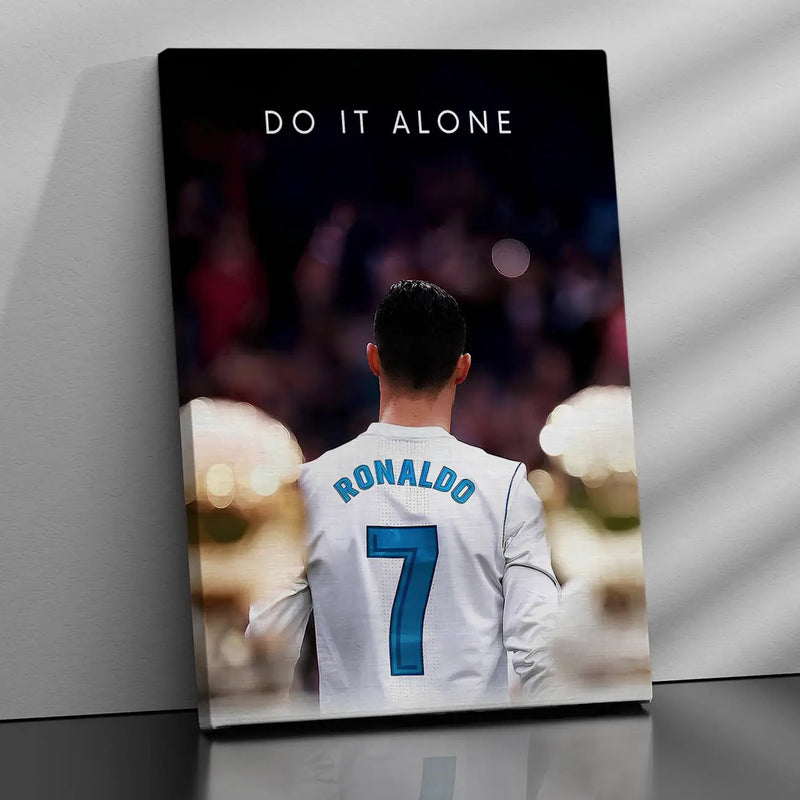 Cristiano Ronaldo Canvas Art Print : Football Legend's Motivational Artwork