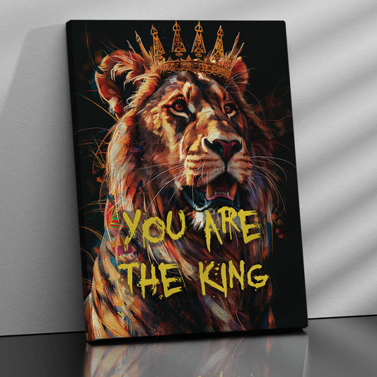 Motivational Lion Wall Canvas For Home Decor, Quotes Decorative Canvas