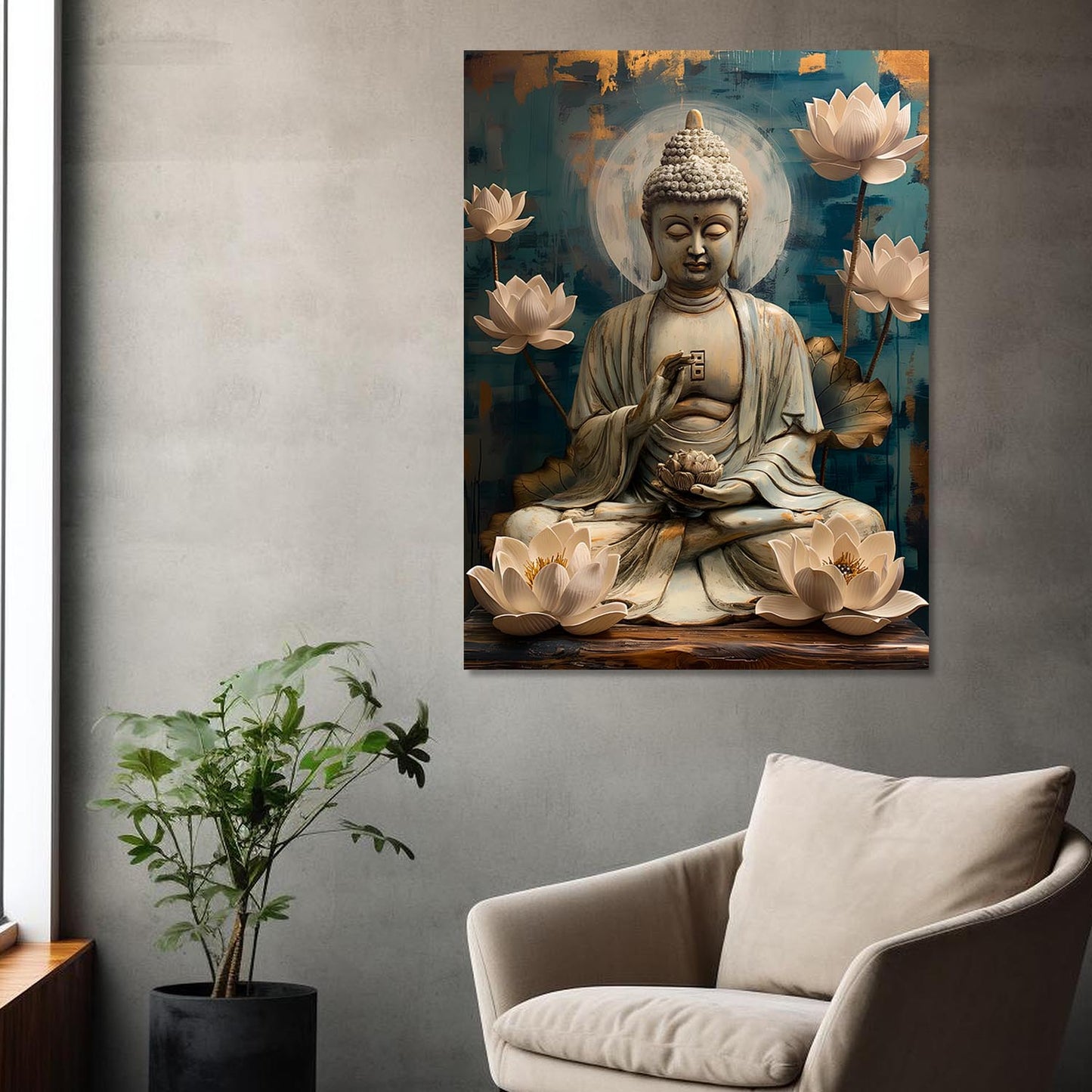 Buddha Canvas Art Print: Divine Serenity for Every Space