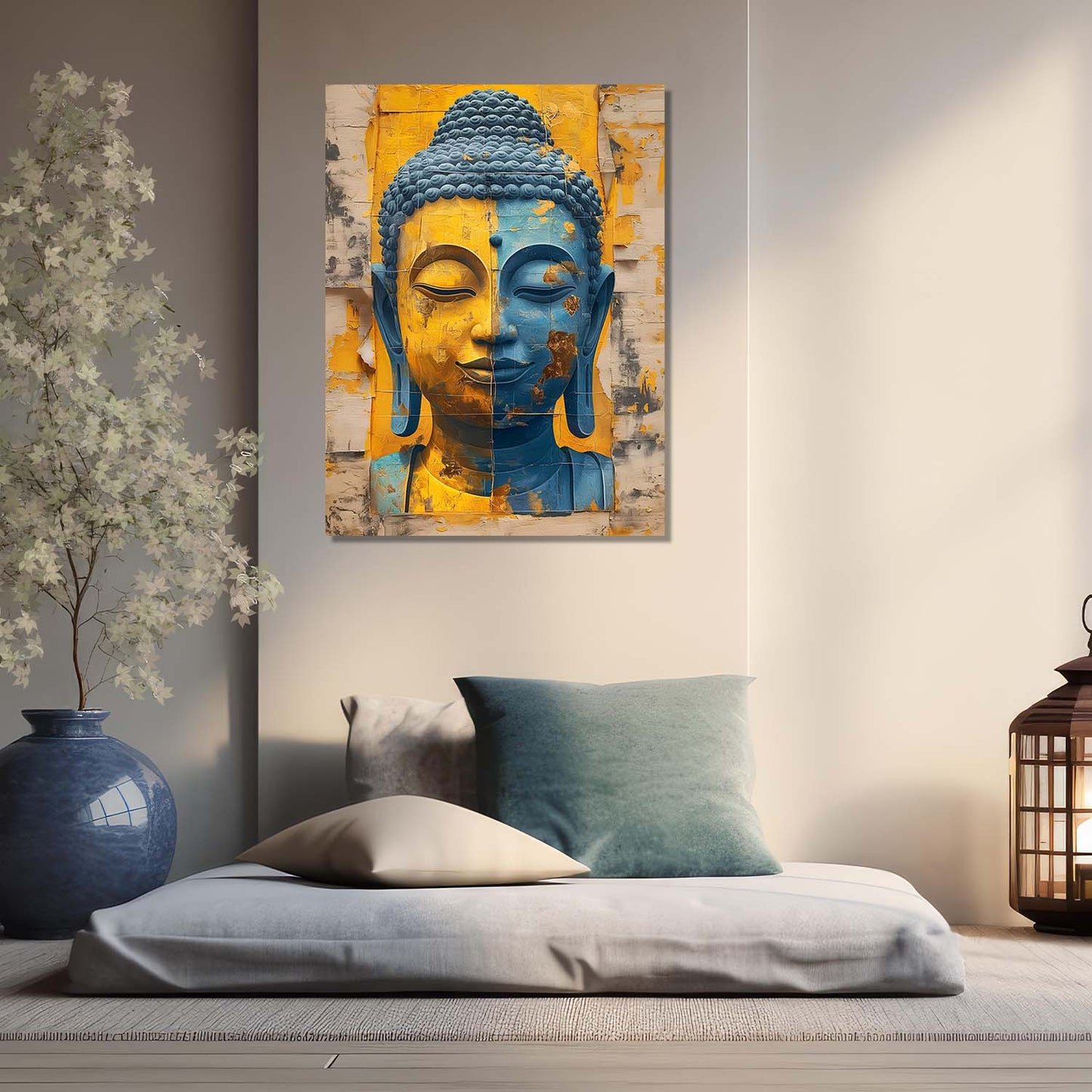 Abstract Buddha Canvas Art Print: Divine Serenity for Every Space