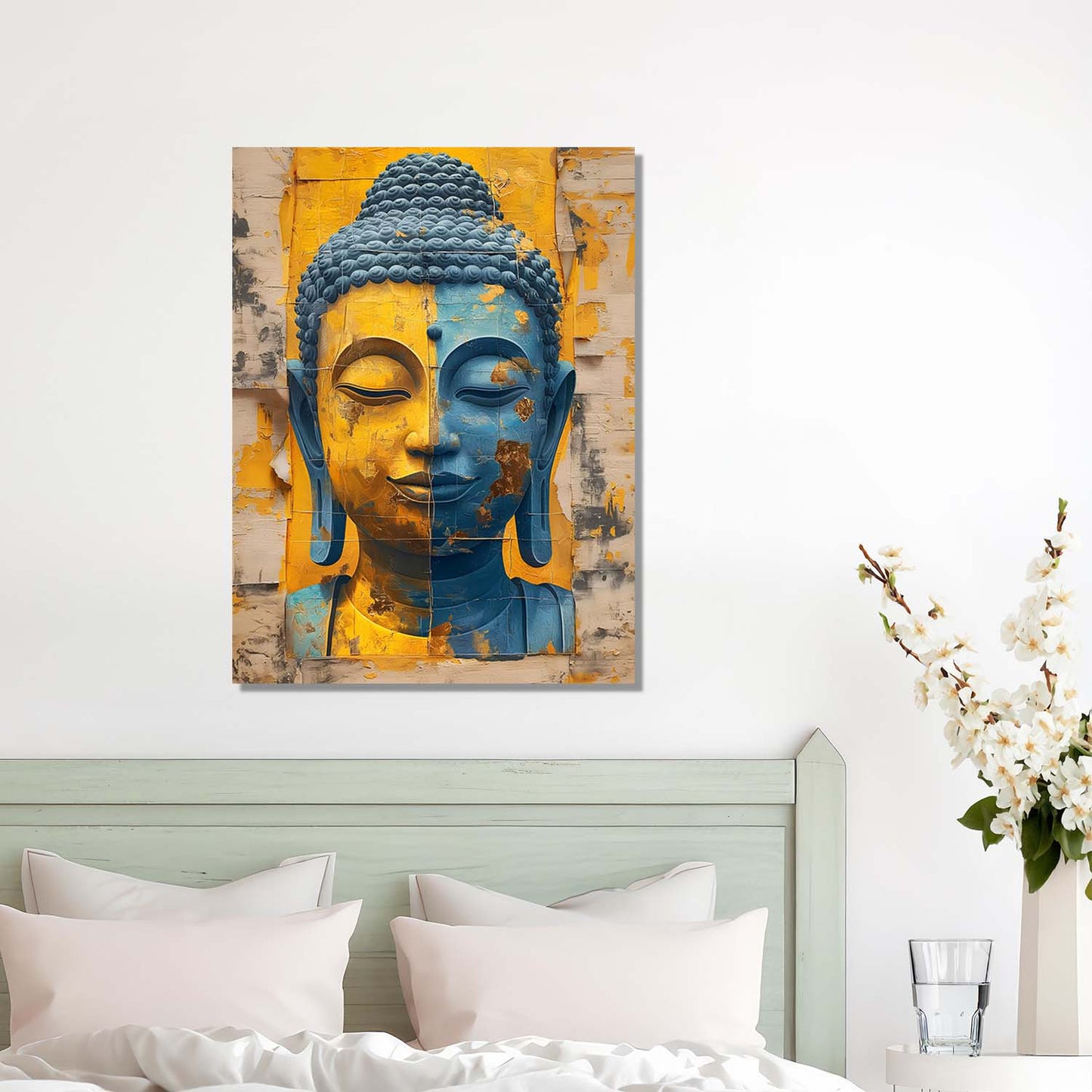 Abstract Buddha Canvas Art Print: Divine Serenity for Every Space