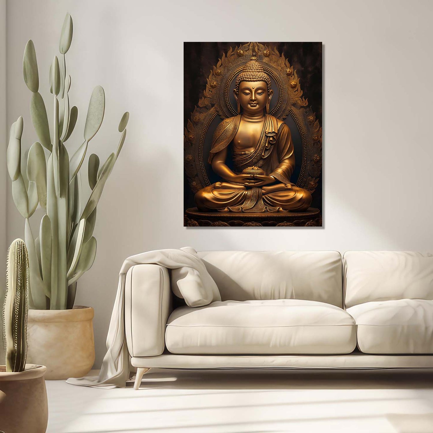 Buddha Canvas Wall Art Print: Divine Serenity for Every Space