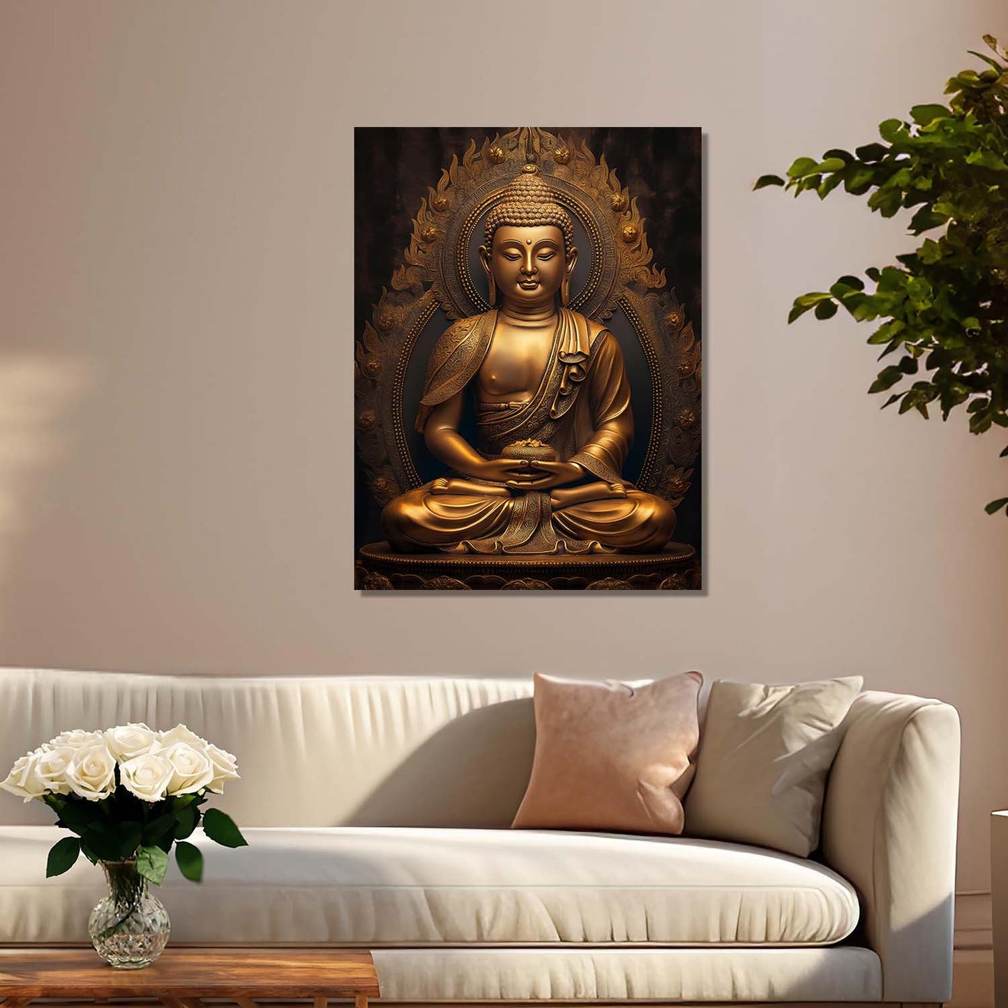 Buddha Canvas Wall Art Print: Divine Serenity for Every Space