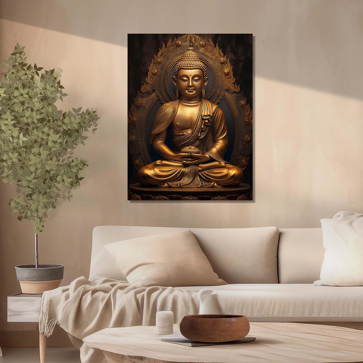 Buddha Canvas Wall Art Print: Divine Serenity for Every Space