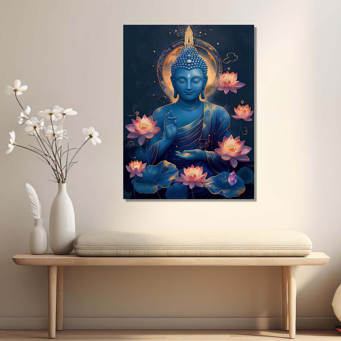 Buddha Canvas Wall Art Print: Divine Serenity for Every Space