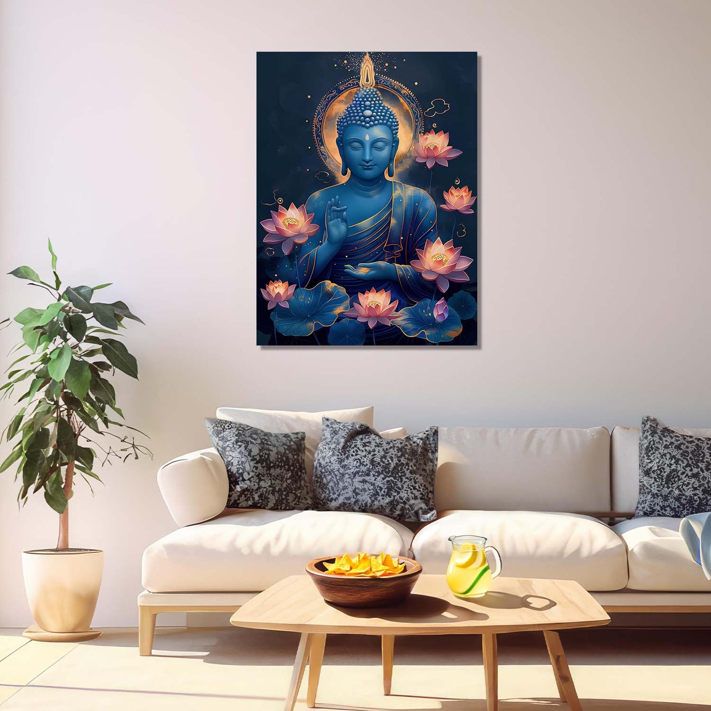 Buddha Canvas Wall Art Print: Divine Serenity for Every Space