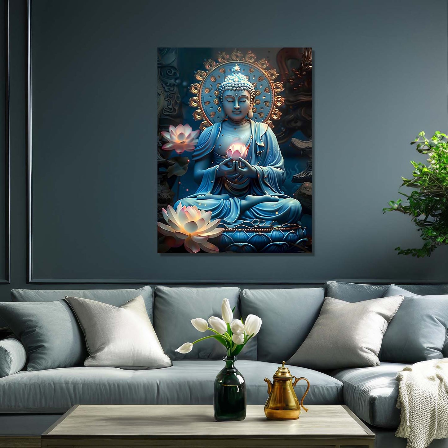 Buddha Canvas Wall Art Print: Divine Serenity for Every Space