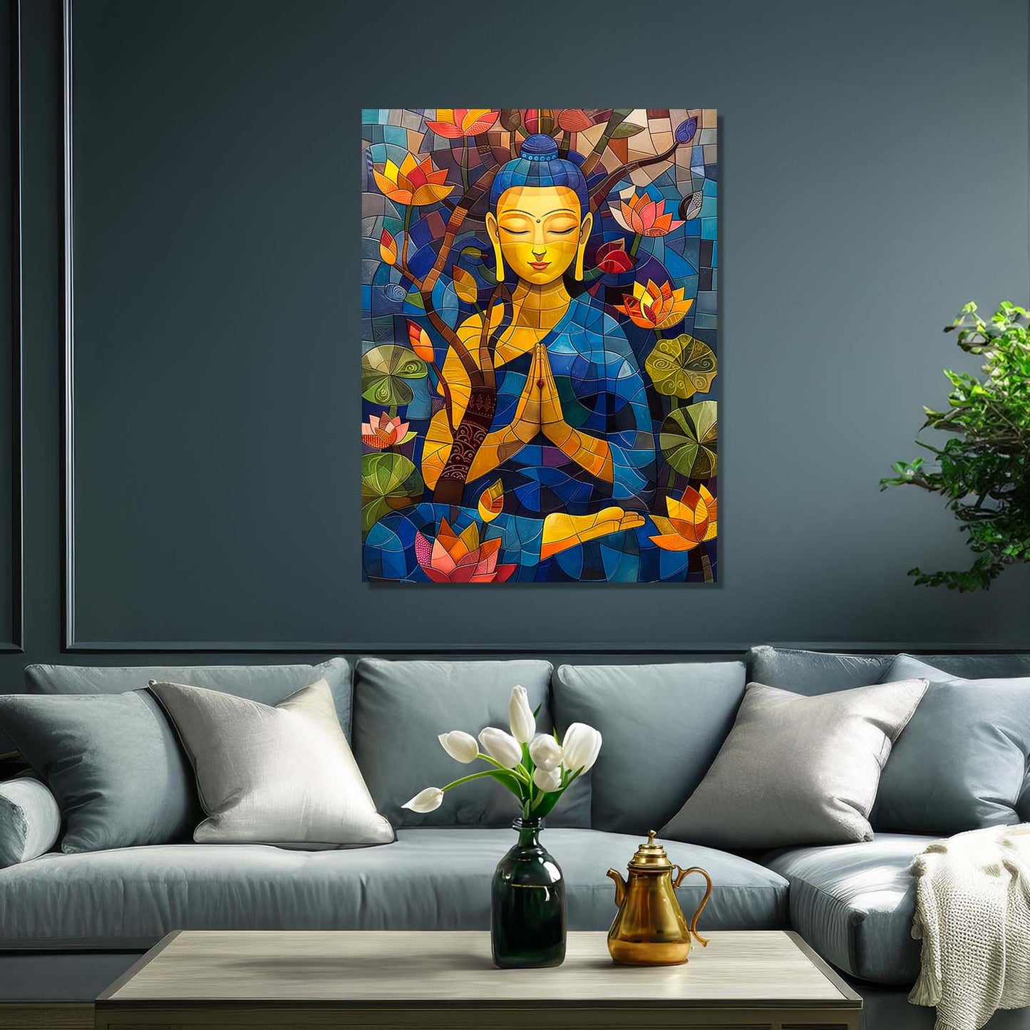 Buddha Canvas Wall Art Print: Divine Serenity for Every Space