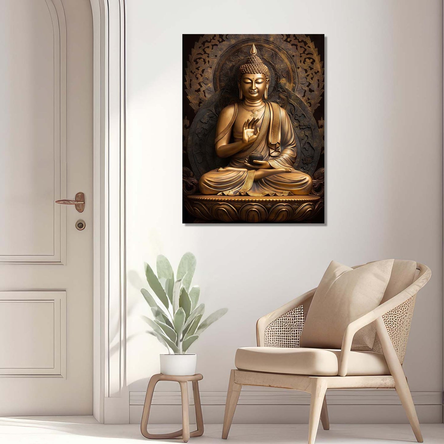 Buddha Canvas Wall Art Print: Divine Serenity for Every Space