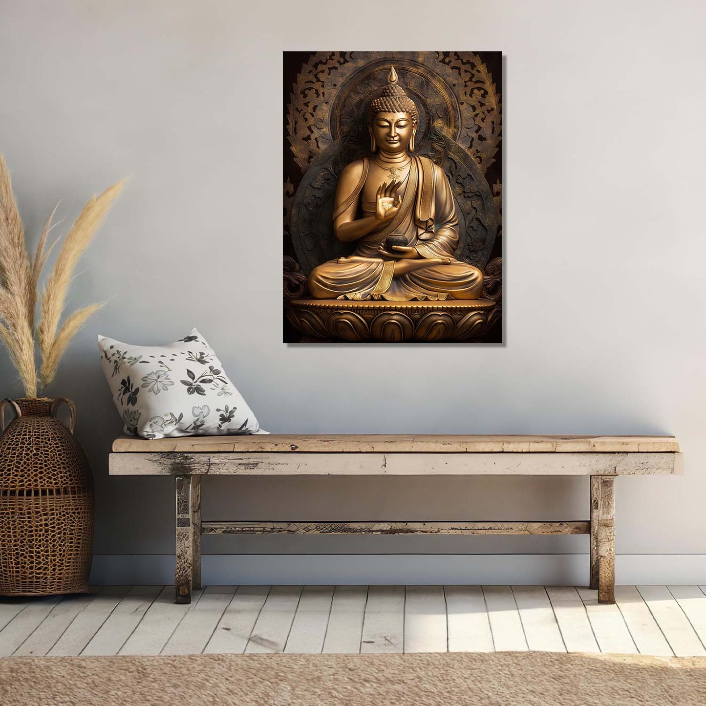 Buddha Canvas Wall Art Print: Divine Serenity for Every Space