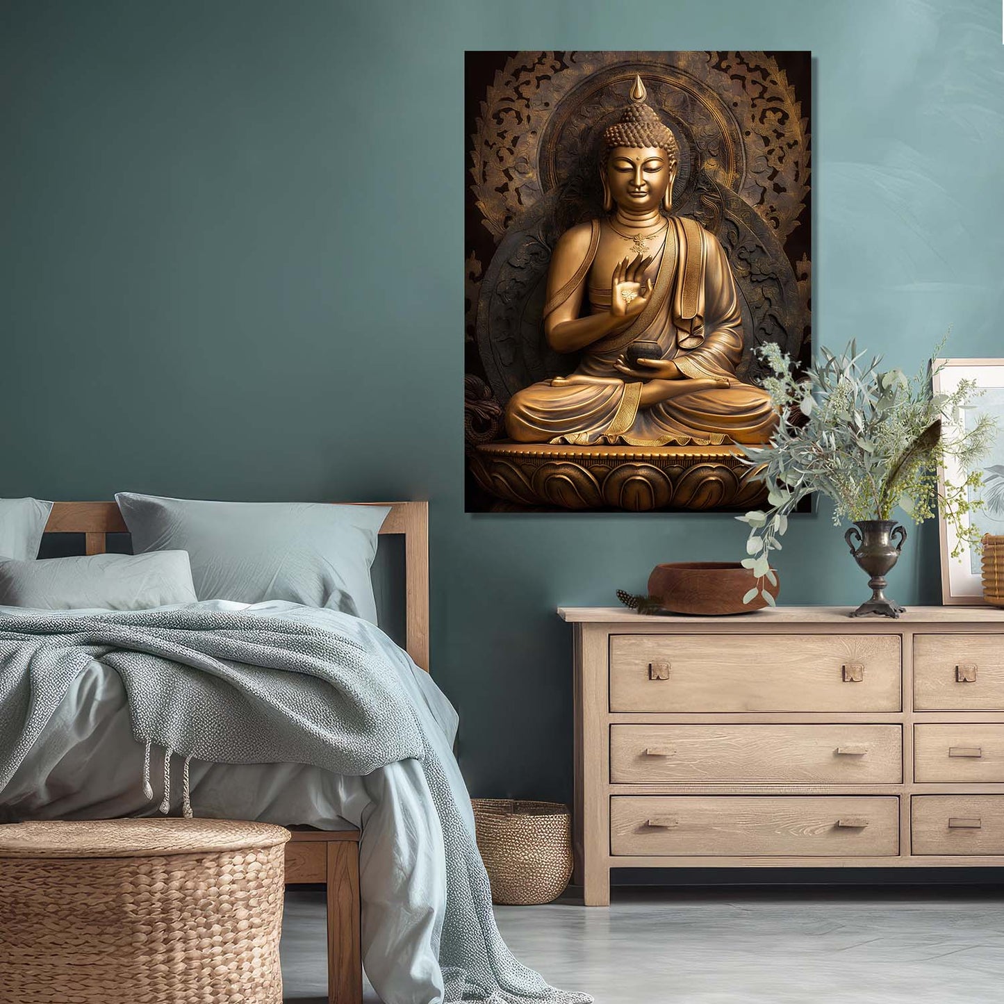 Buddha Canvas Wall Art Print: Divine Serenity for Every Space