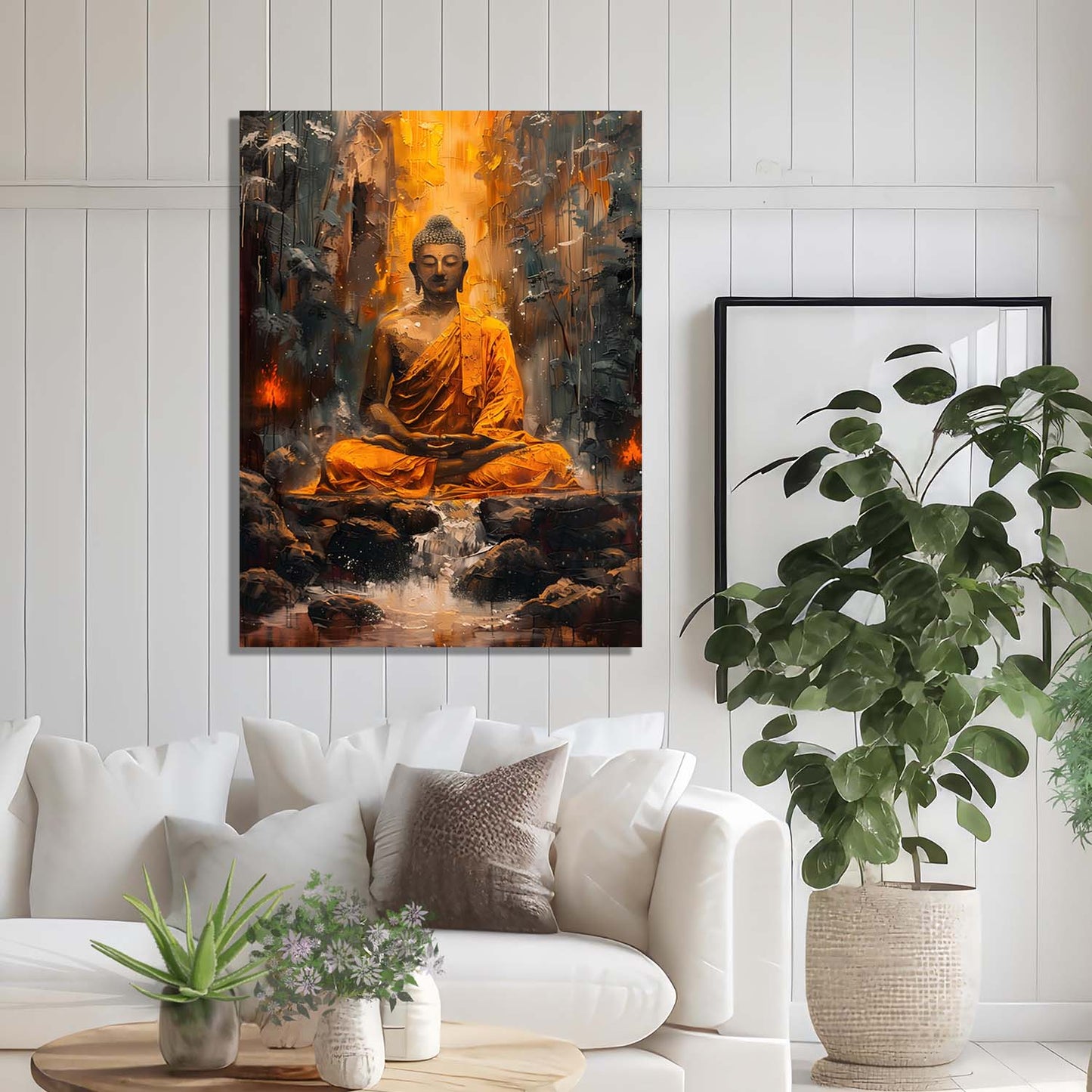 Abstract Buddha Canvas Wall Art Print: Divine Serenity for Every Space