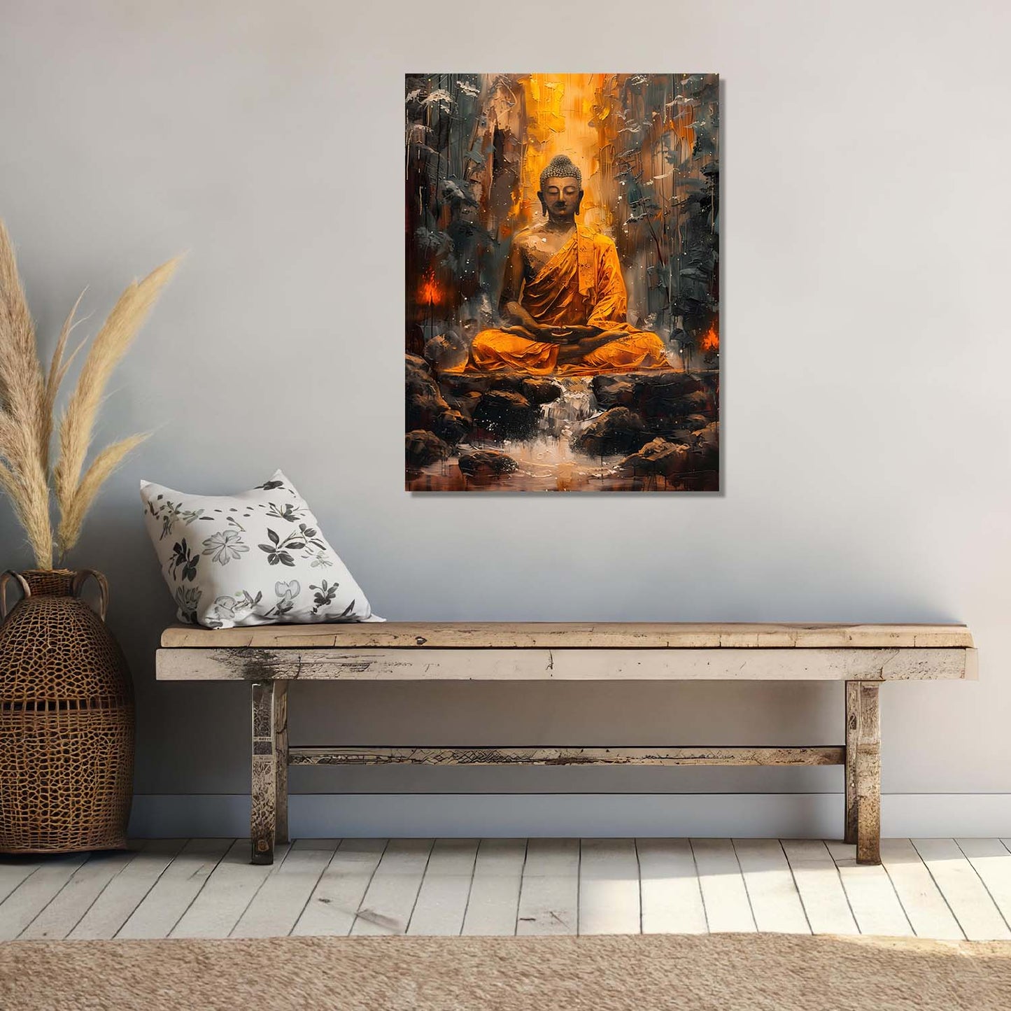 Abstract Buddha Canvas Wall Art Print: Divine Serenity for Every Space