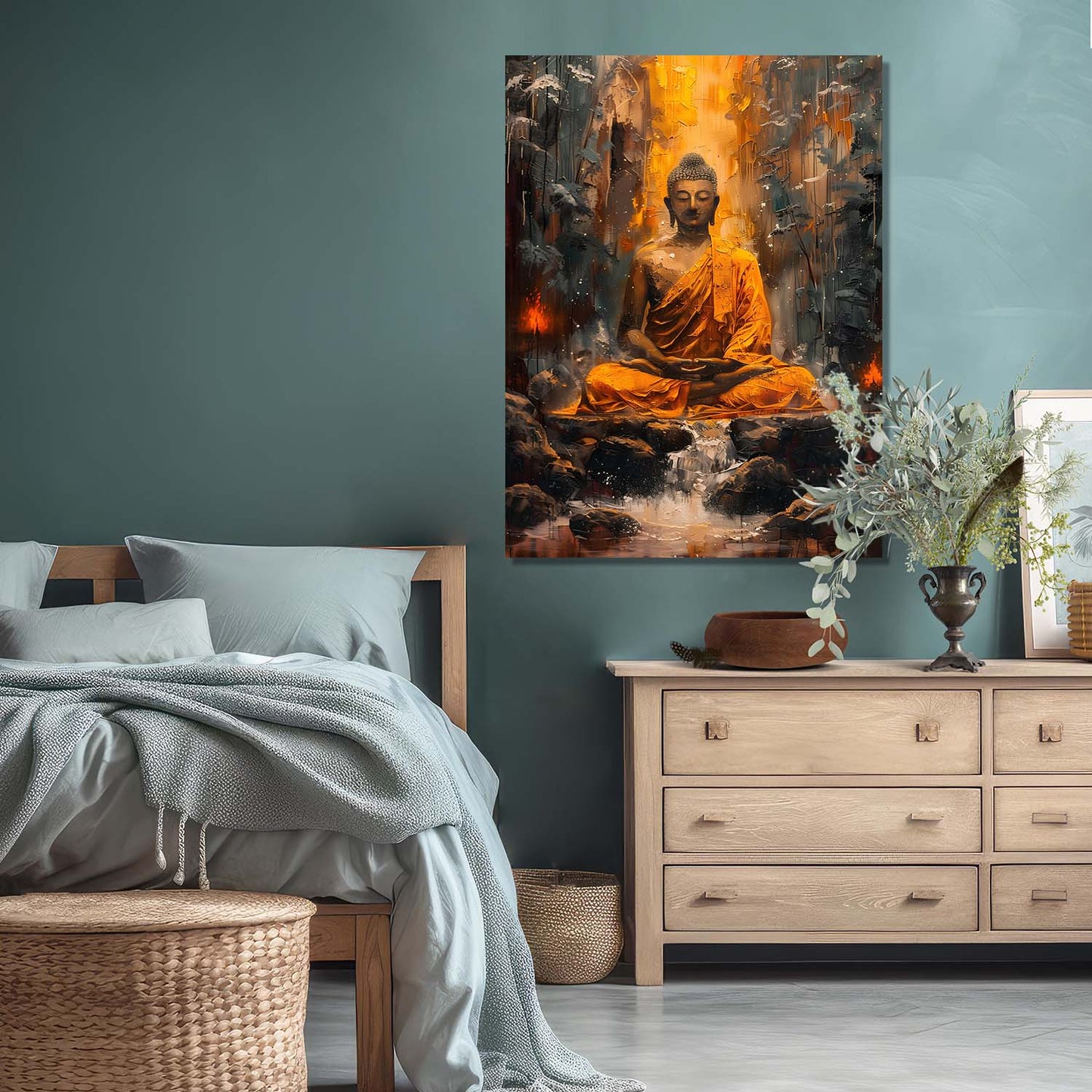 Abstract Buddha Canvas Wall Art Print: Divine Serenity for Every Space