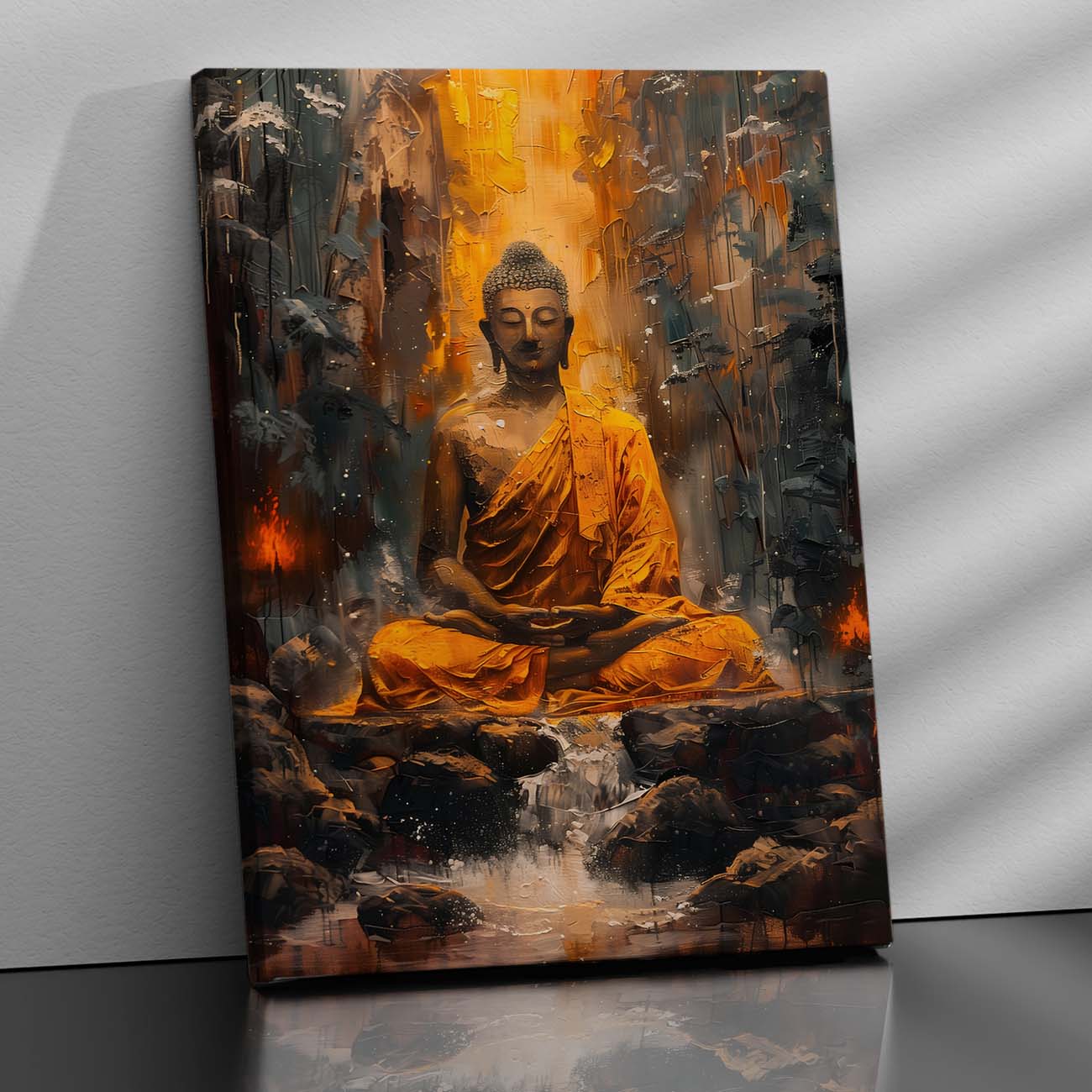 Abstract Buddha Canvas Wall Art Print: Divine Serenity for Every Space