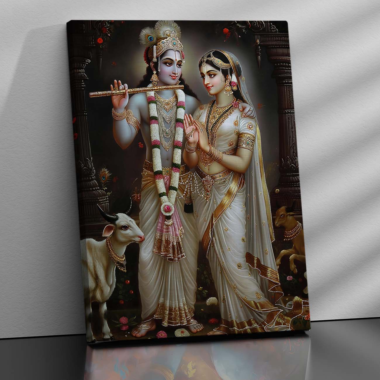 Lord Radha Krishna Canvas Art Print: Divine Serenity for Every Space