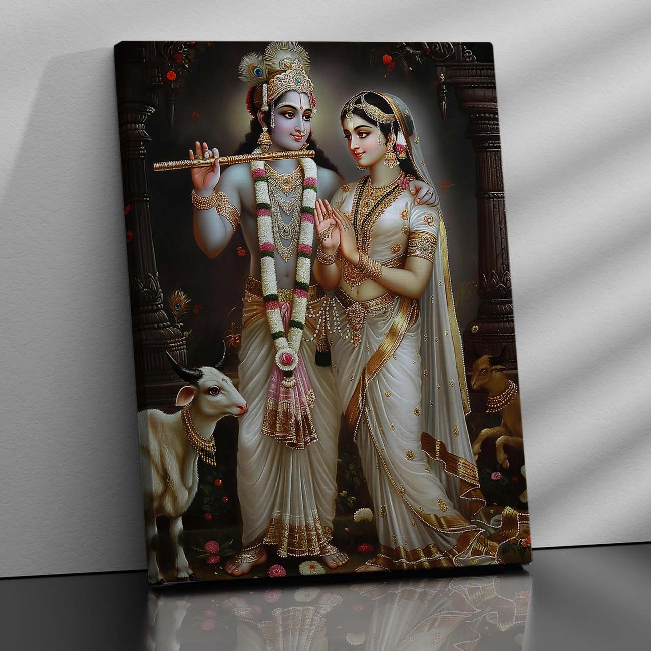 Radha Krishna Canvas Wall Art Print: Divine Serenity for Every Space