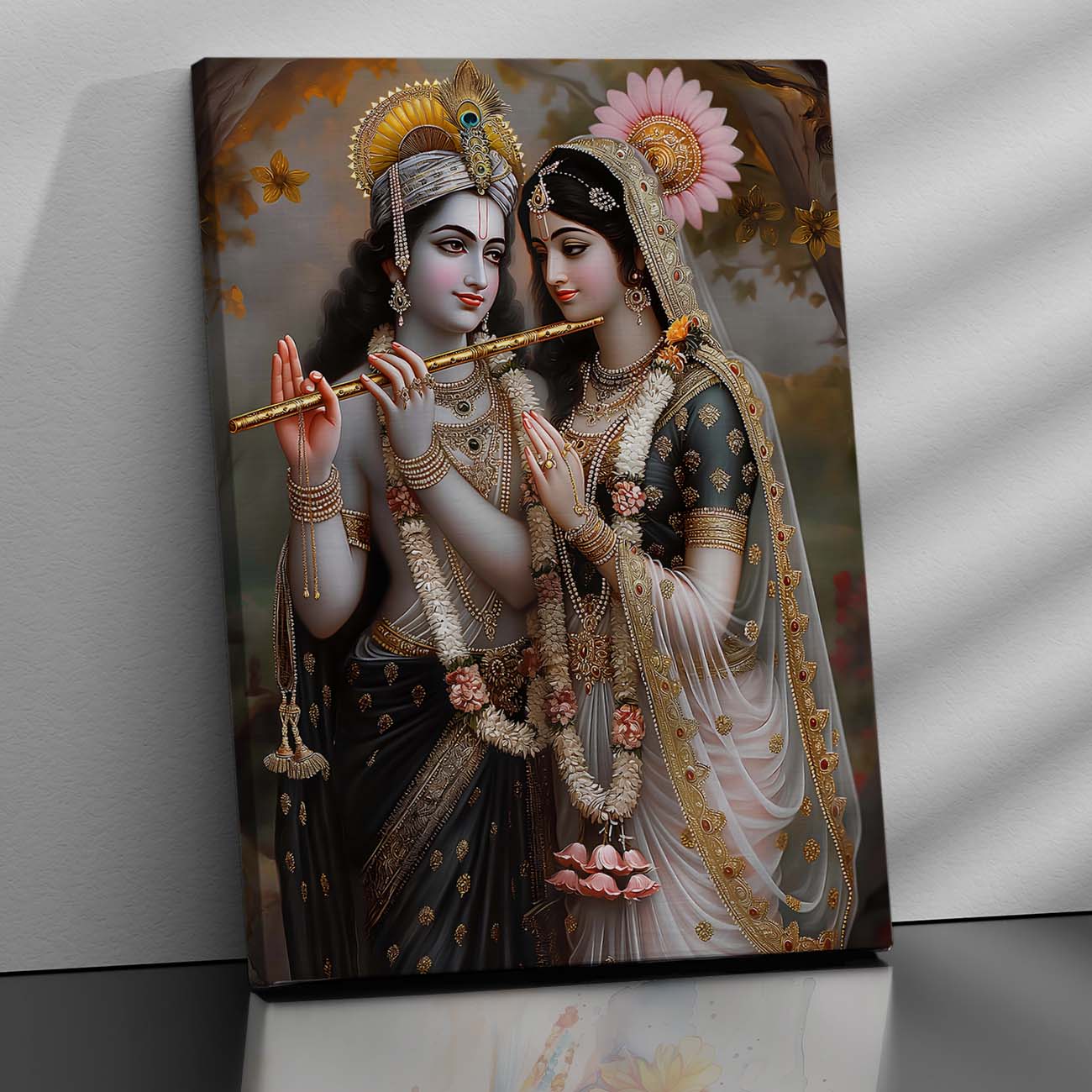 Lord Radha Krishna Canvas Art Print: Divine Serenity for Every Space