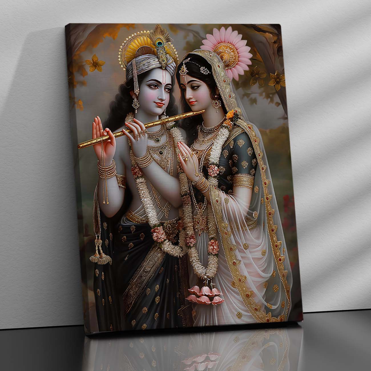 Radha Krishna Canvas Wall Art Print: Divine Serenity for Every Space