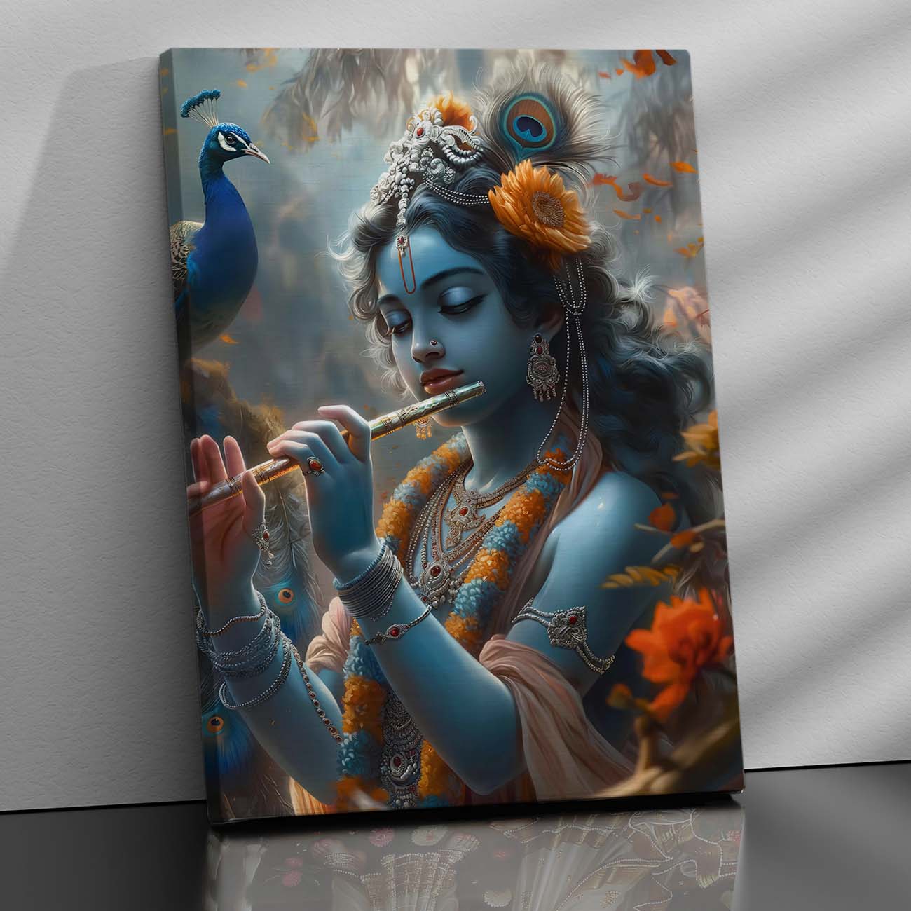 Lord Krishna Canvas Art Print: Divine Serenity for Every Space