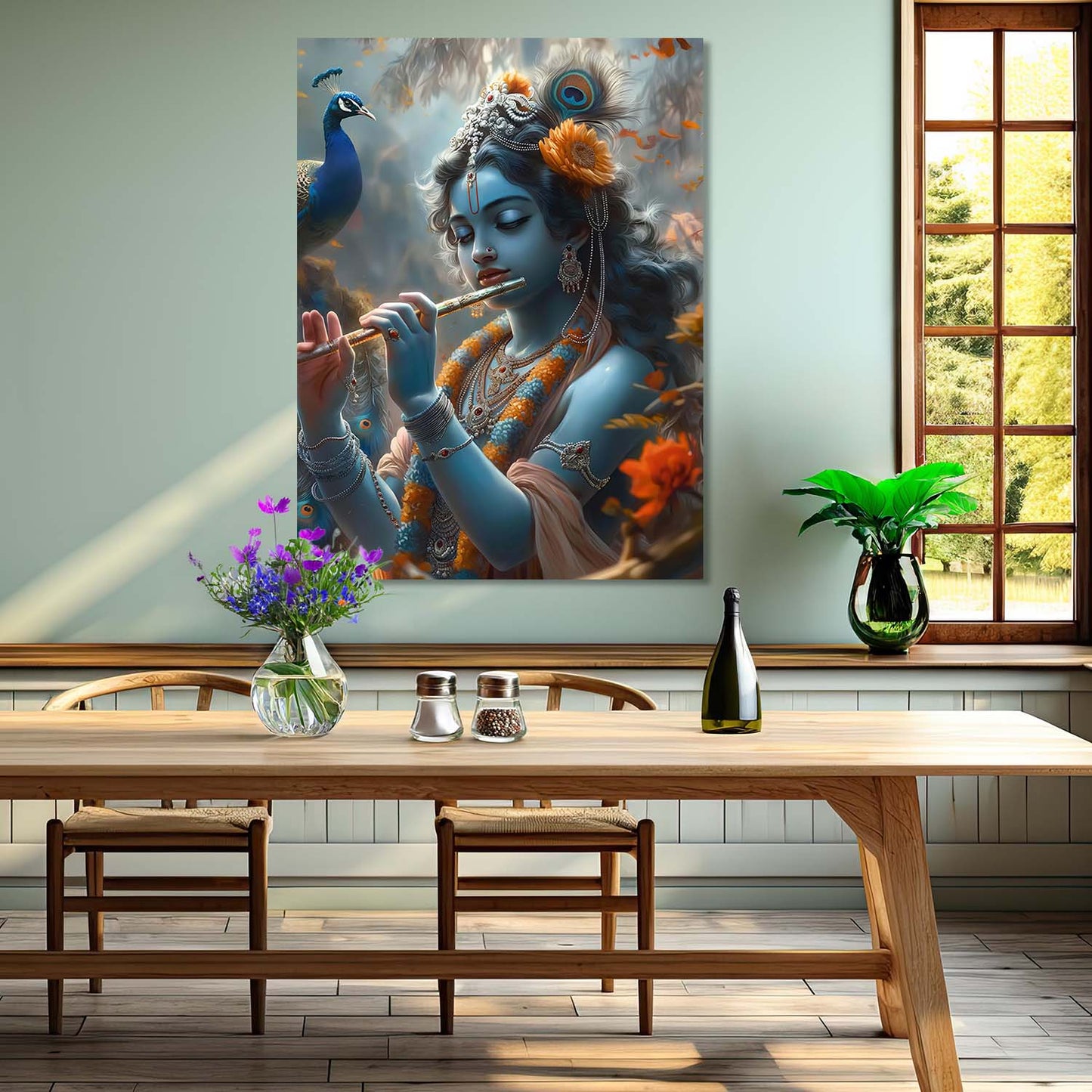 Lord Krishna Canvas Art Print: Divine Serenity for Every Space