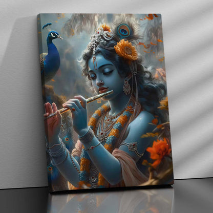 Krishna Canvas Wall Art Print: Divine Serenity for Every Space