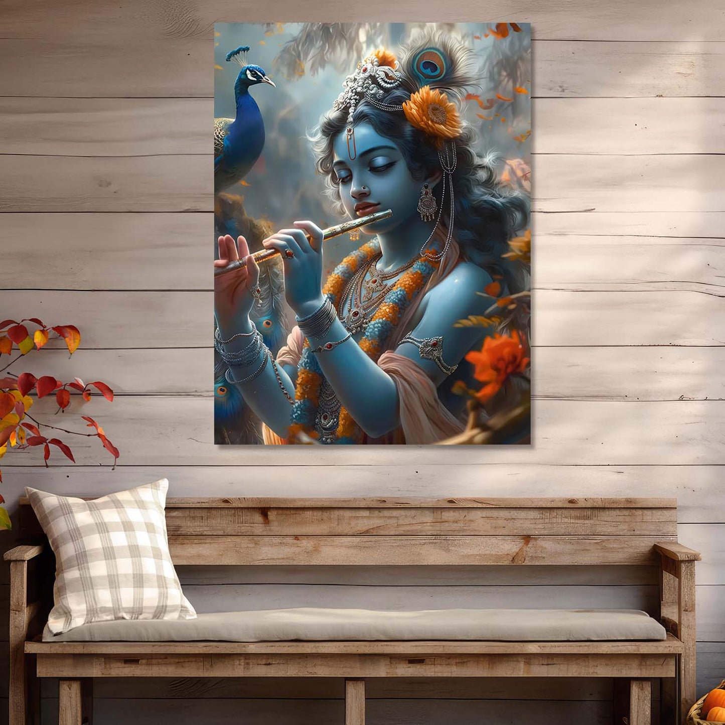 Lord Krishna Canvas Art Print: Divine Serenity for Every Space