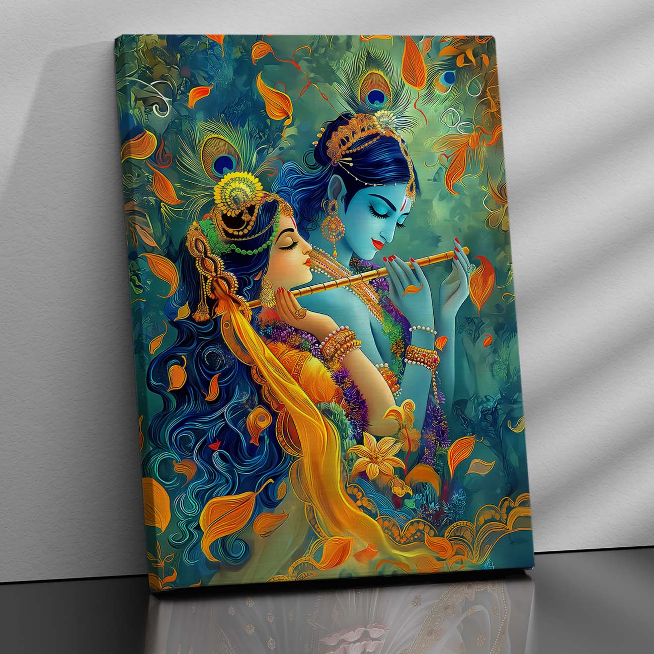 Lord Radha Krishna Canvas Art Print: Divine Serenity for Every Space