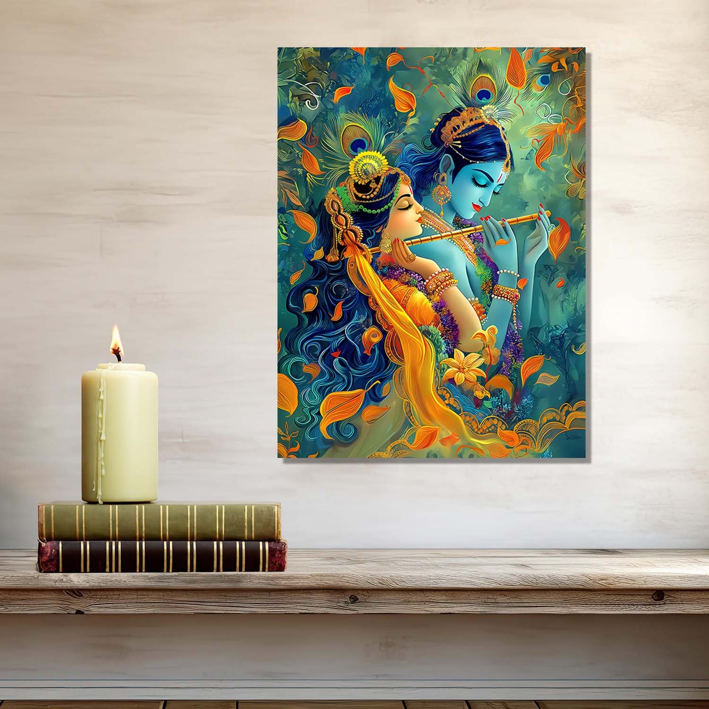 Krishna Canvas Wall Art Print: Divine Serenity for Every Space