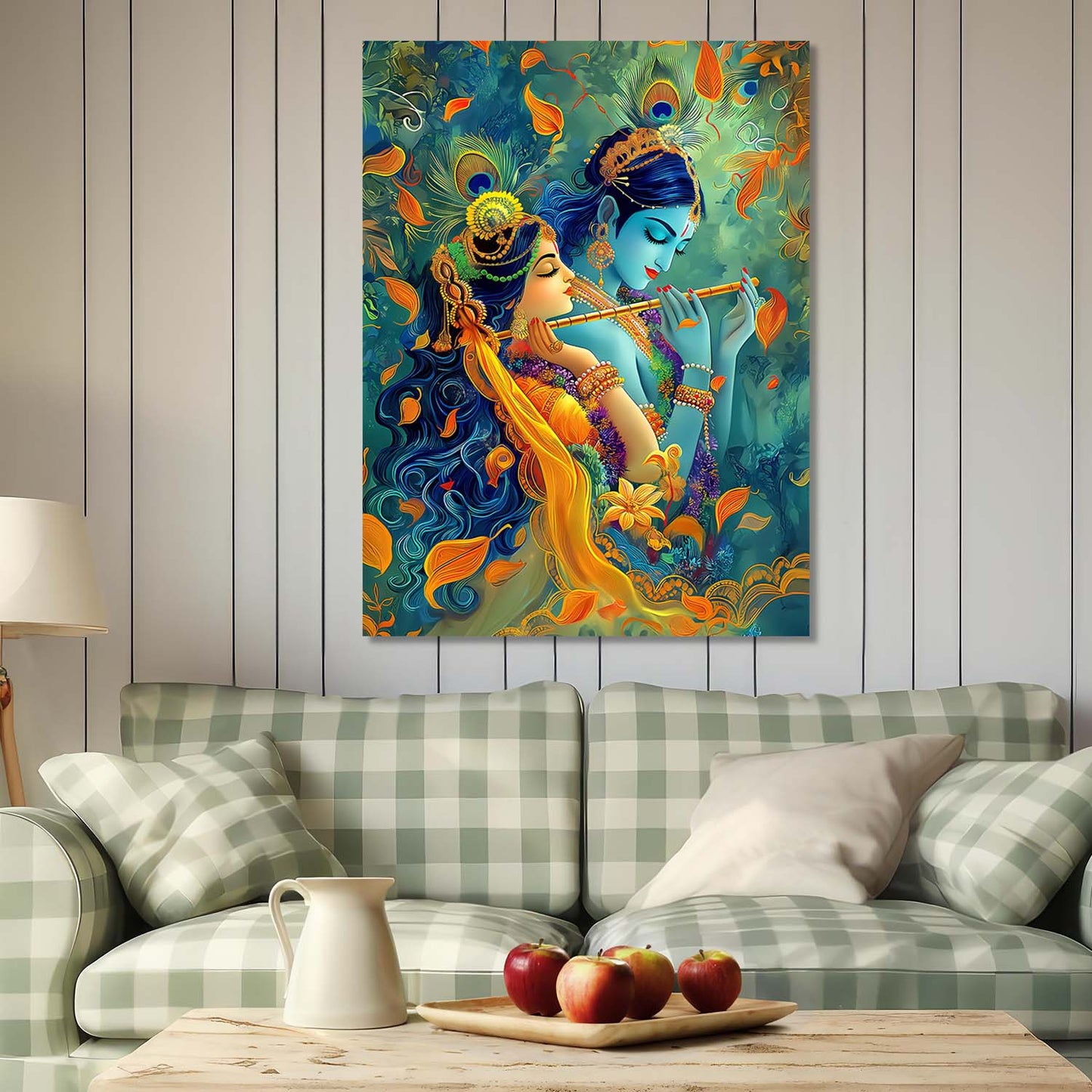 Lord Radha Krishna Canvas Art Print: Divine Serenity for Every Space