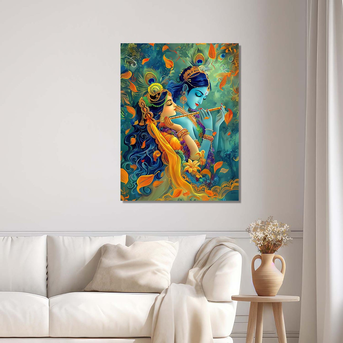 Krishna Canvas Wall Art Print: Divine Serenity for Every Space