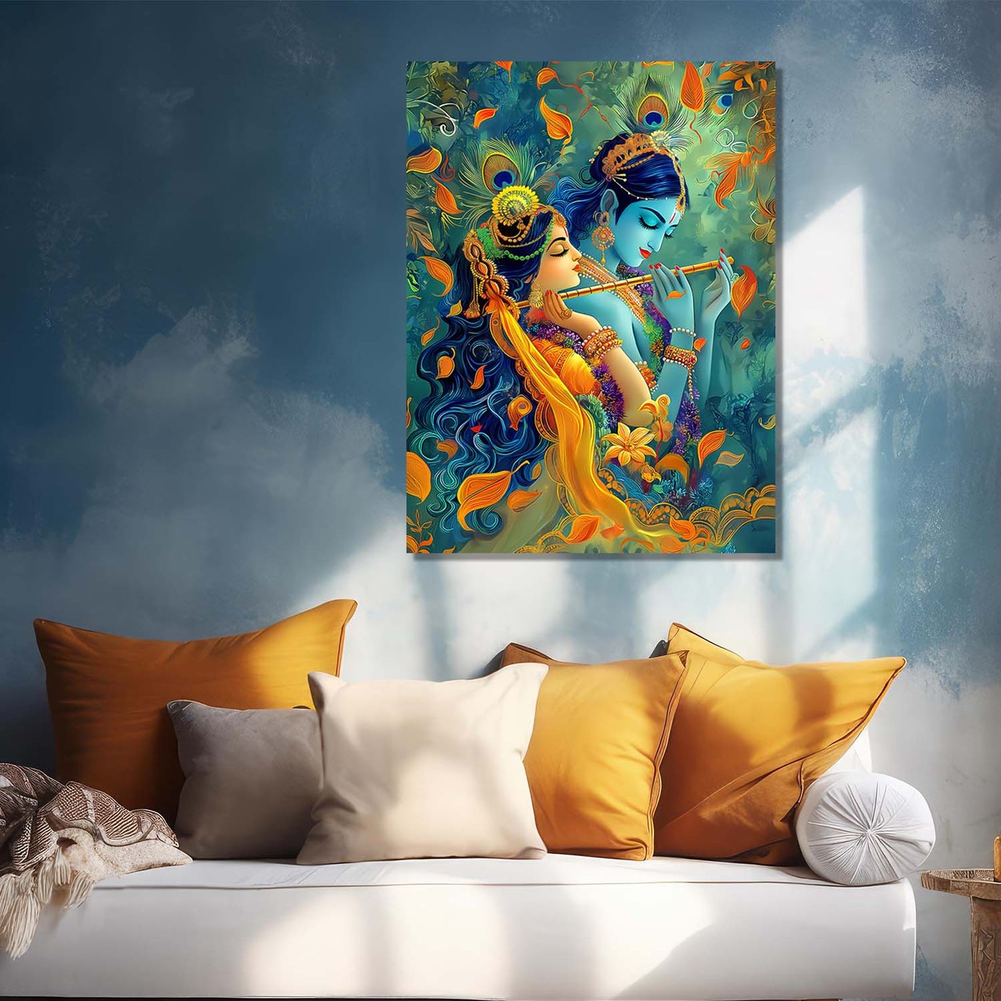 Krishna Canvas Wall Art Print: Divine Serenity for Every Space