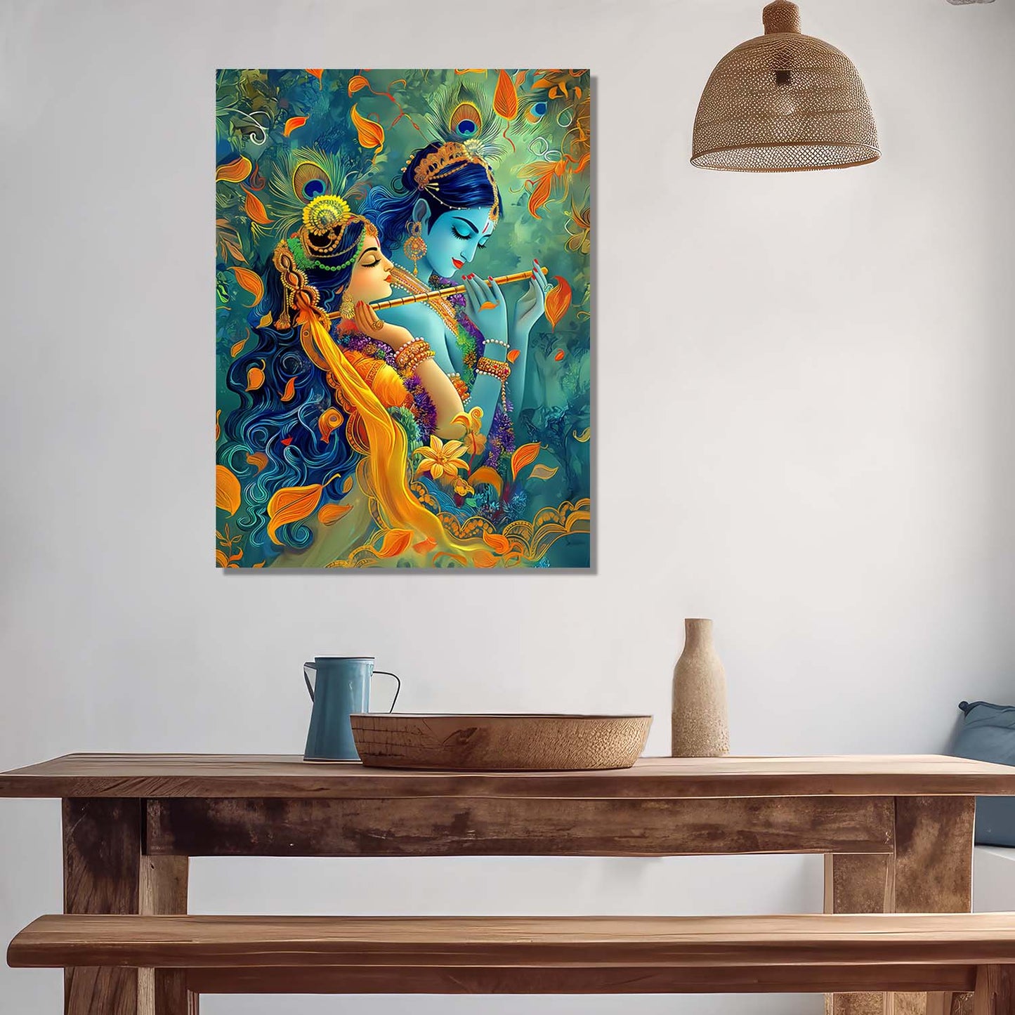 Krishna Canvas Wall Art Print: Divine Serenity for Every Space