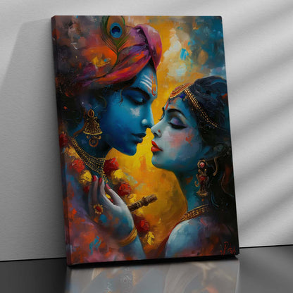 Lord Radha Krishna Canvas Art Print: Divine Serenity for Every Space