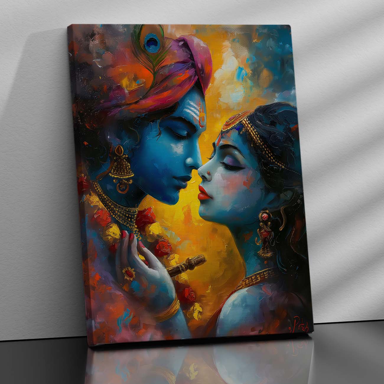 Radha Krishna Canvas Wall Art Print: Divine Serenity for Every Space