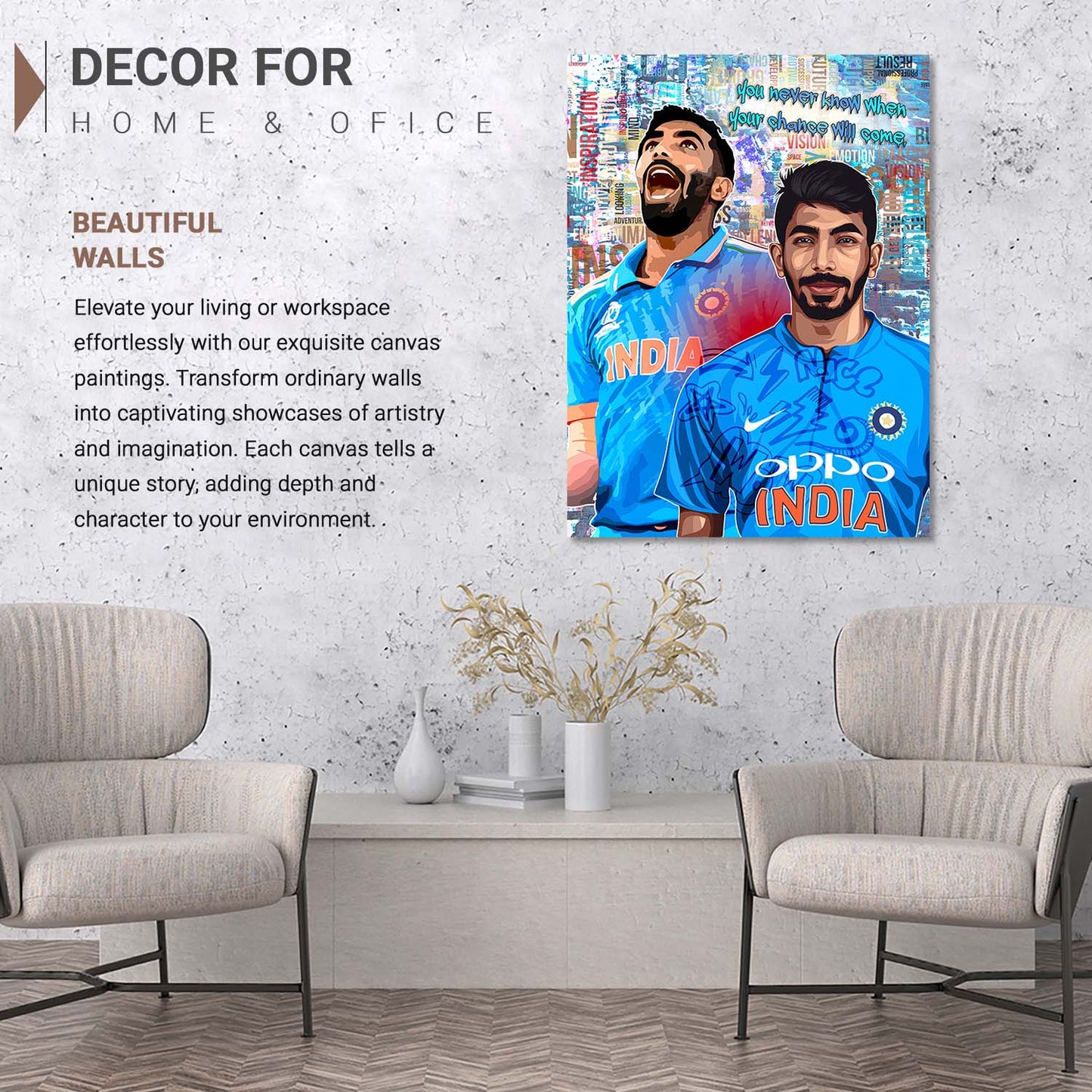 Cricket Legends Jasprit Bumrah Canvas Art Print