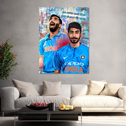 Cricket Legends Jasprit Bumrah Canvas Art Print