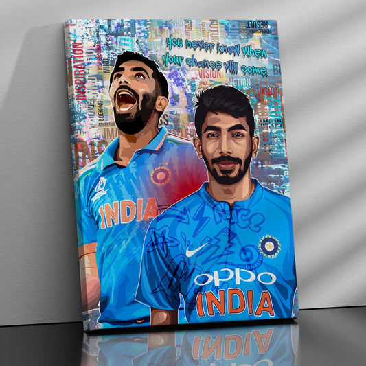 Cricket Legends Jasprit Bumrah Canvas Art Print